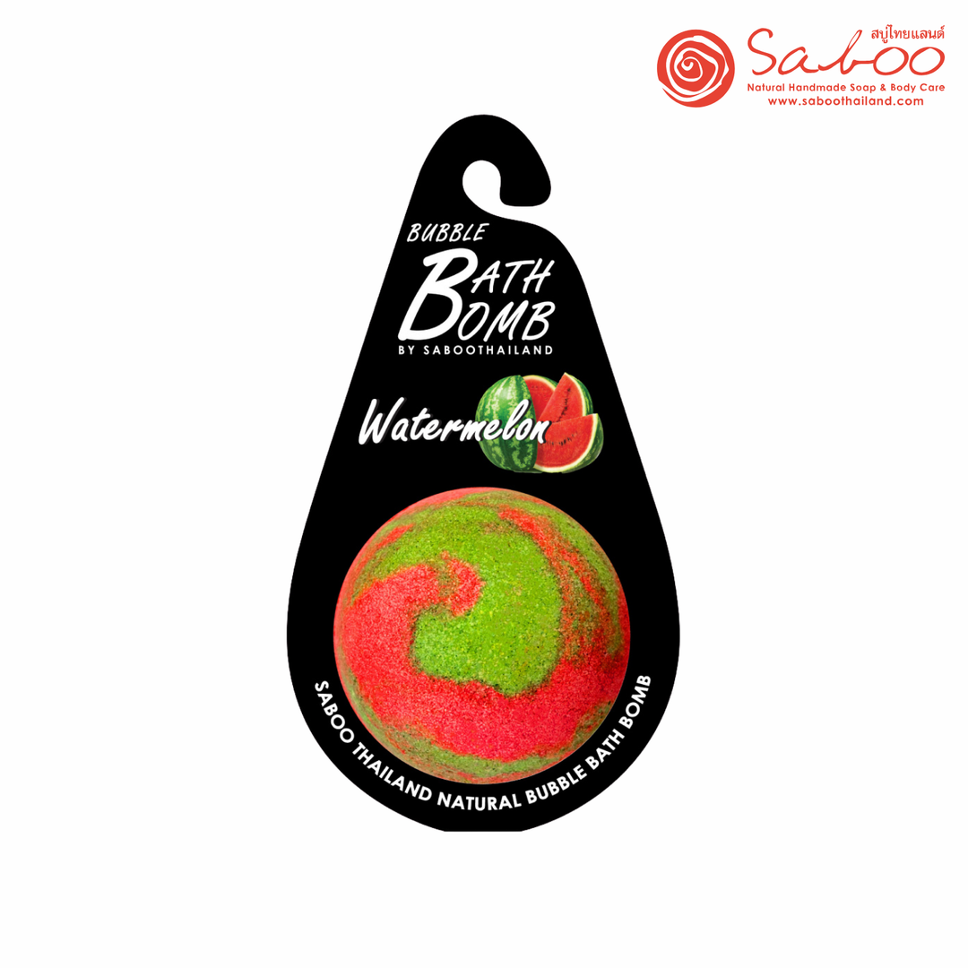 Bubble Bath Bomb - Black Package - 150g - Watermelon