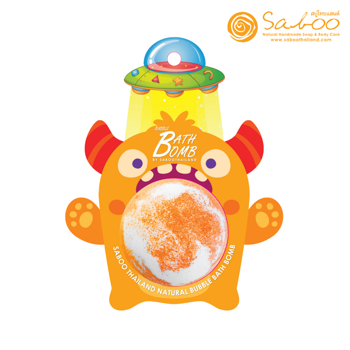 Bubble Bath Bomb - Monster - 150g - Orange