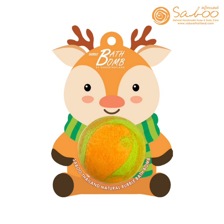 Bubble Bath Bomb - Christmas Rain Deer - 150g - Melon
