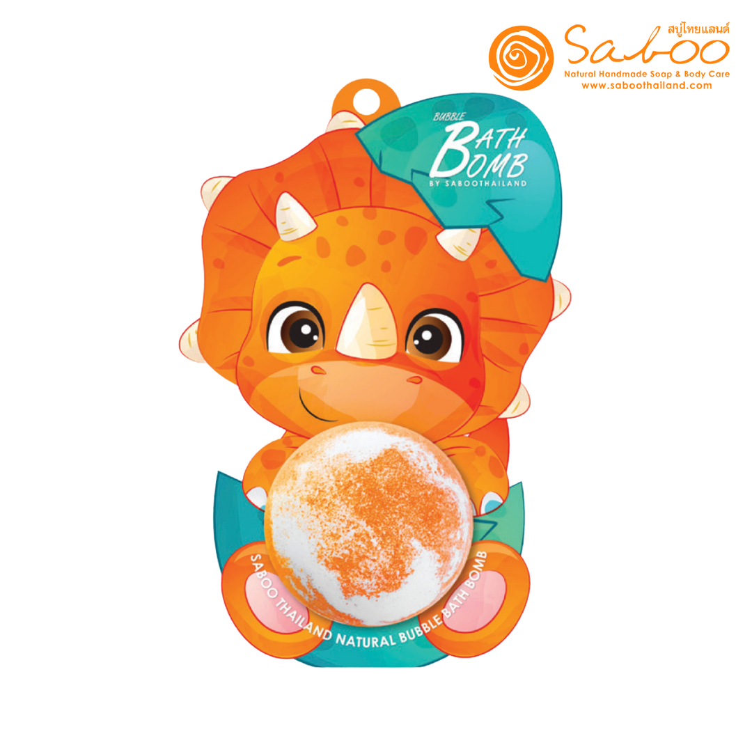 Bubble Bath Bomb - Dinosaur Package - 150g - Orange