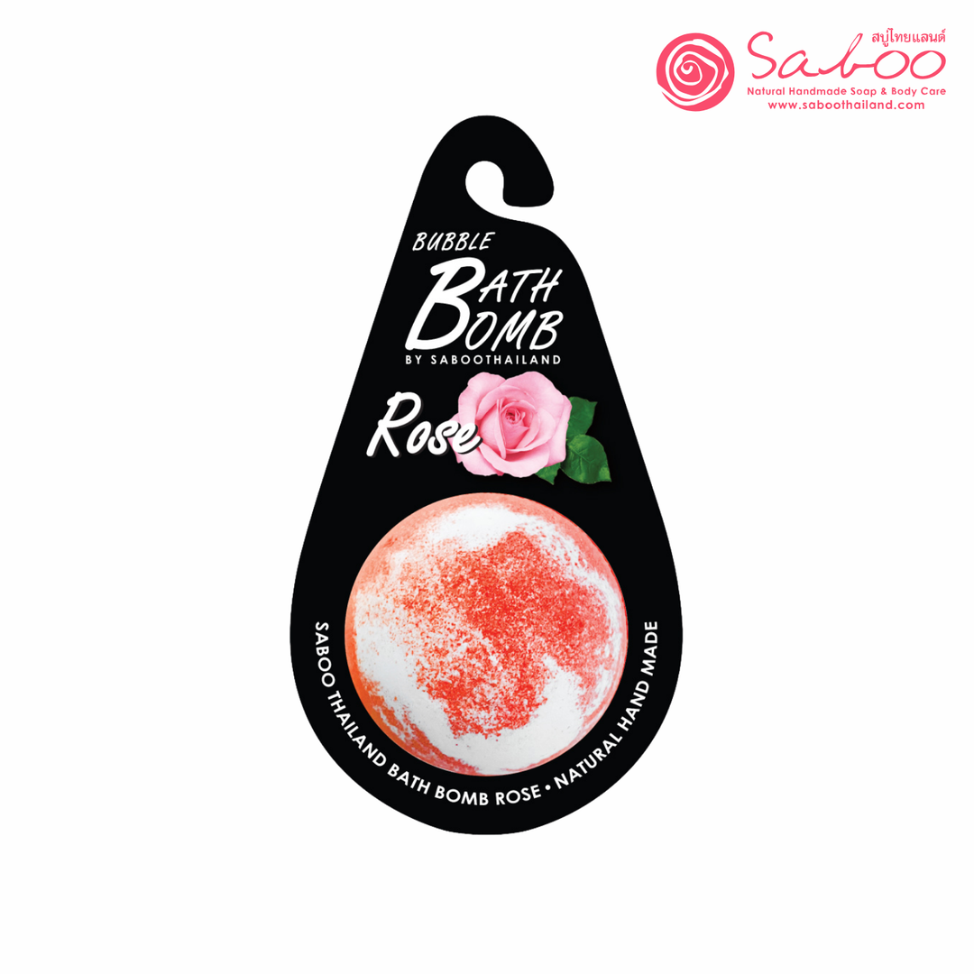 Bubble Bath Bomb - Black Package - 150g - Rose