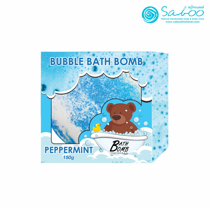 Bubble Bath Bomb - Box Package - 150g - Peppermint