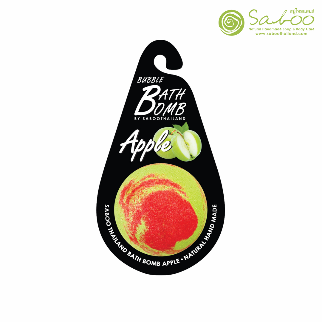 Bubble Bath Bomb - Black Package - 150g - Apple