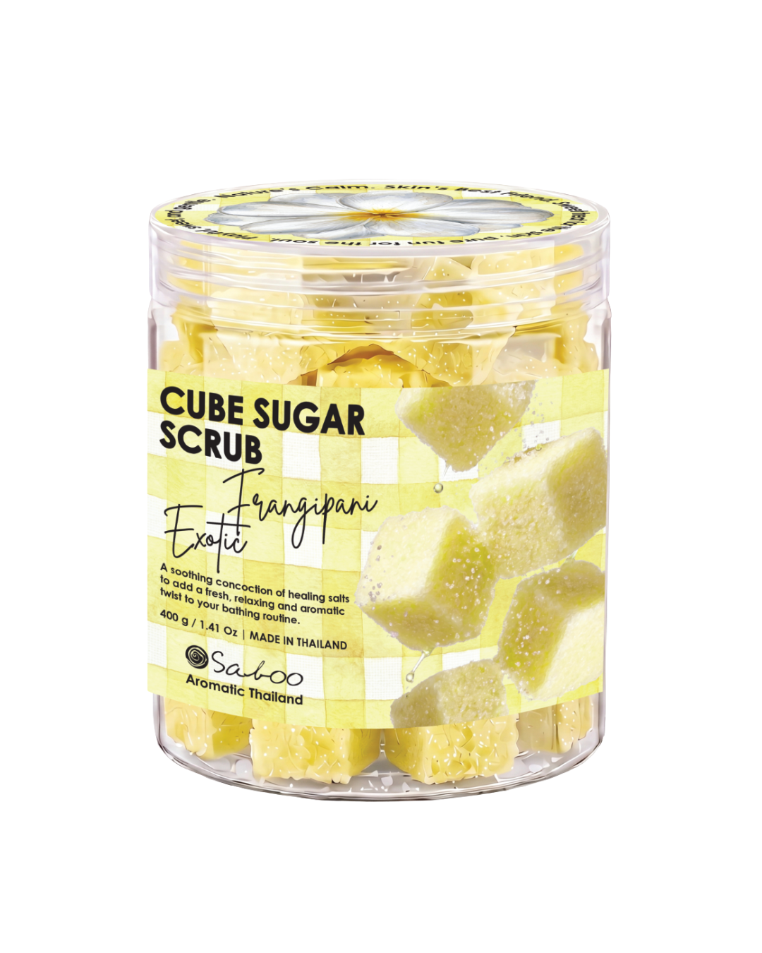 CUBE SUGAR SCRUB 400g - Exotic Frangipani