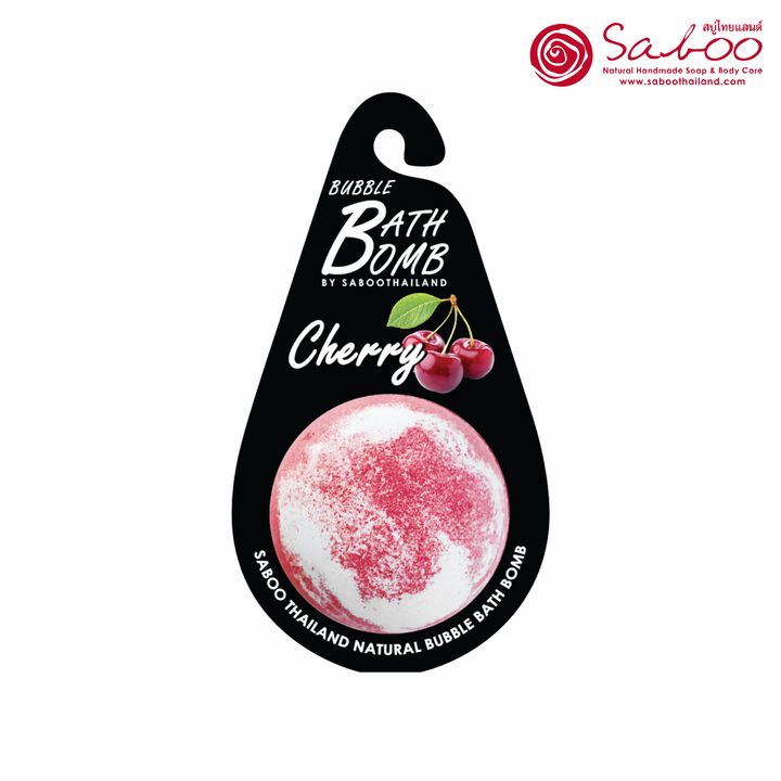 Bubble Bath Bomb - Black Package - 150g - Cherry