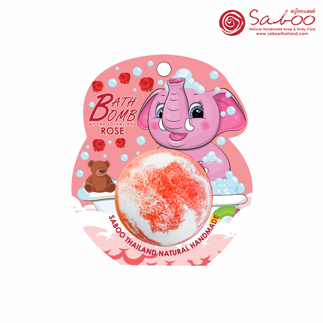 Bubble Bath Bomb - Elephant Package - 150g - Rose