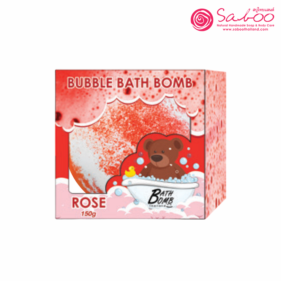 Bubble Bath Bomb - Box Package - 150g - Rose