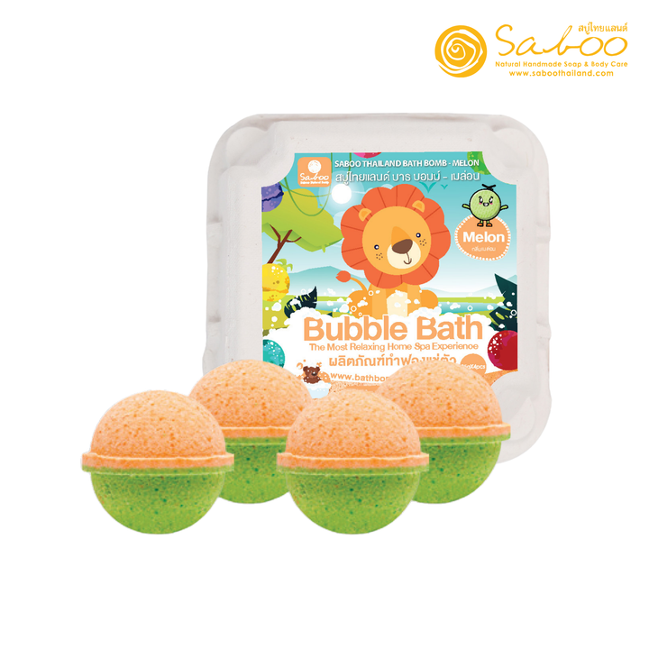 Bubble Bath Bomb - 4PCS Package - 150g - Melon