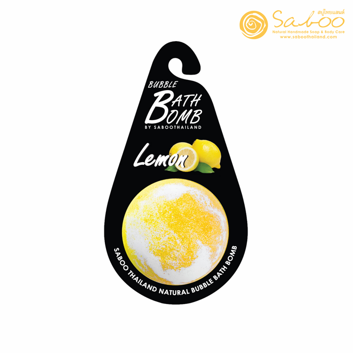 Bubble Bath Bomb - Black Package - 150g - Lemon