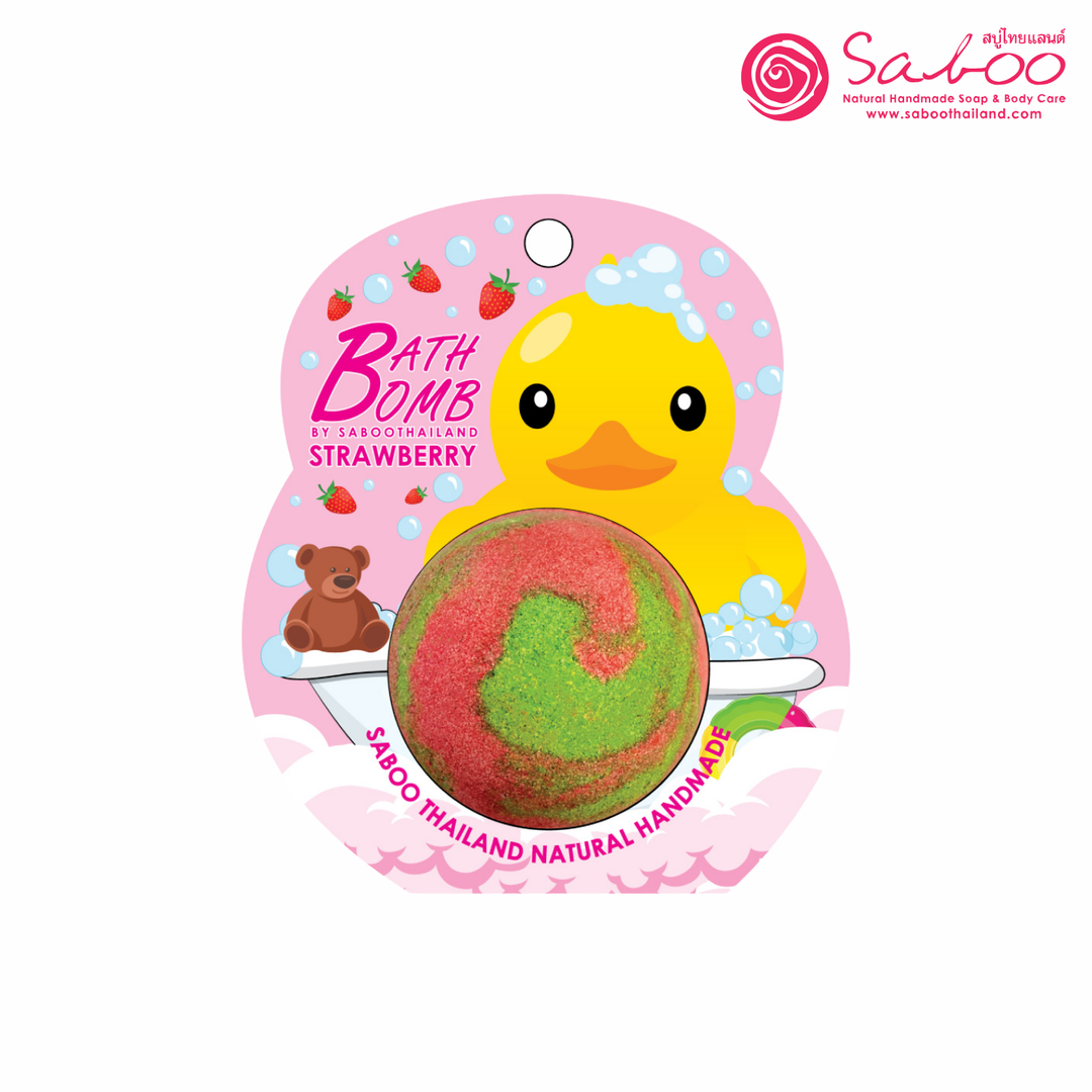 Bubble Bath Bomb - Duck Package - 150g - Strawberry