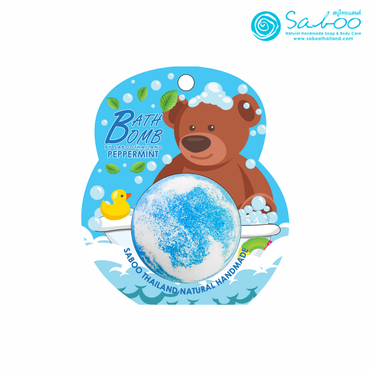 Bubble Bath Bomb - Bear Package - 150g - Peppermint