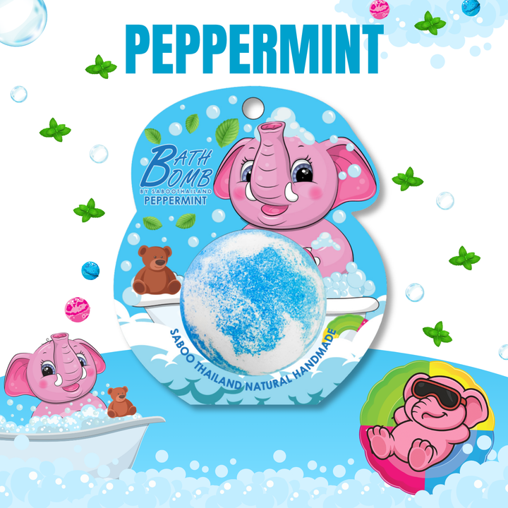 Bubble Bath Bomb - Elephant Package - 150g - Peppermint
