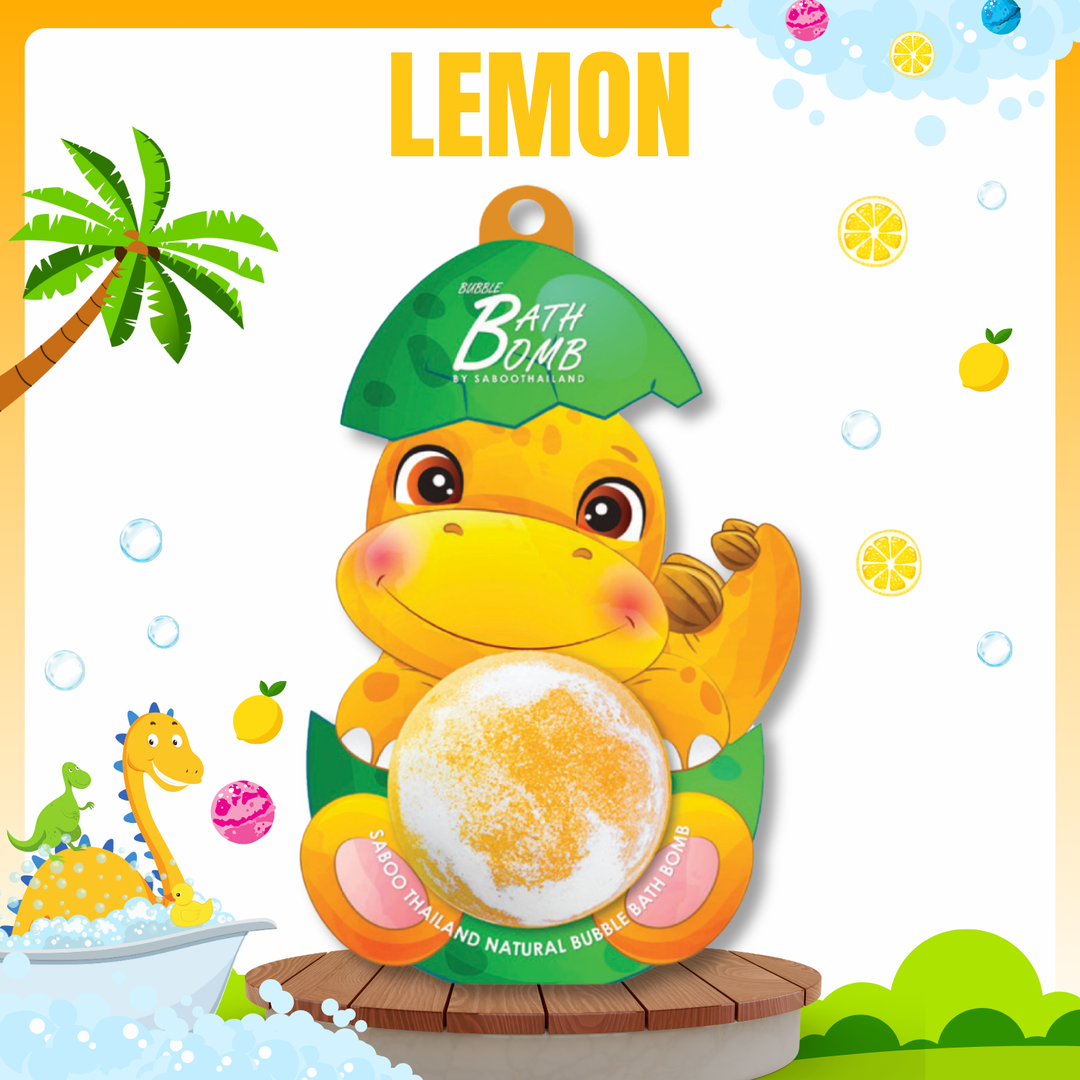 Bubble Bath Bomb - Dinosaur Package - 150g - Lemon