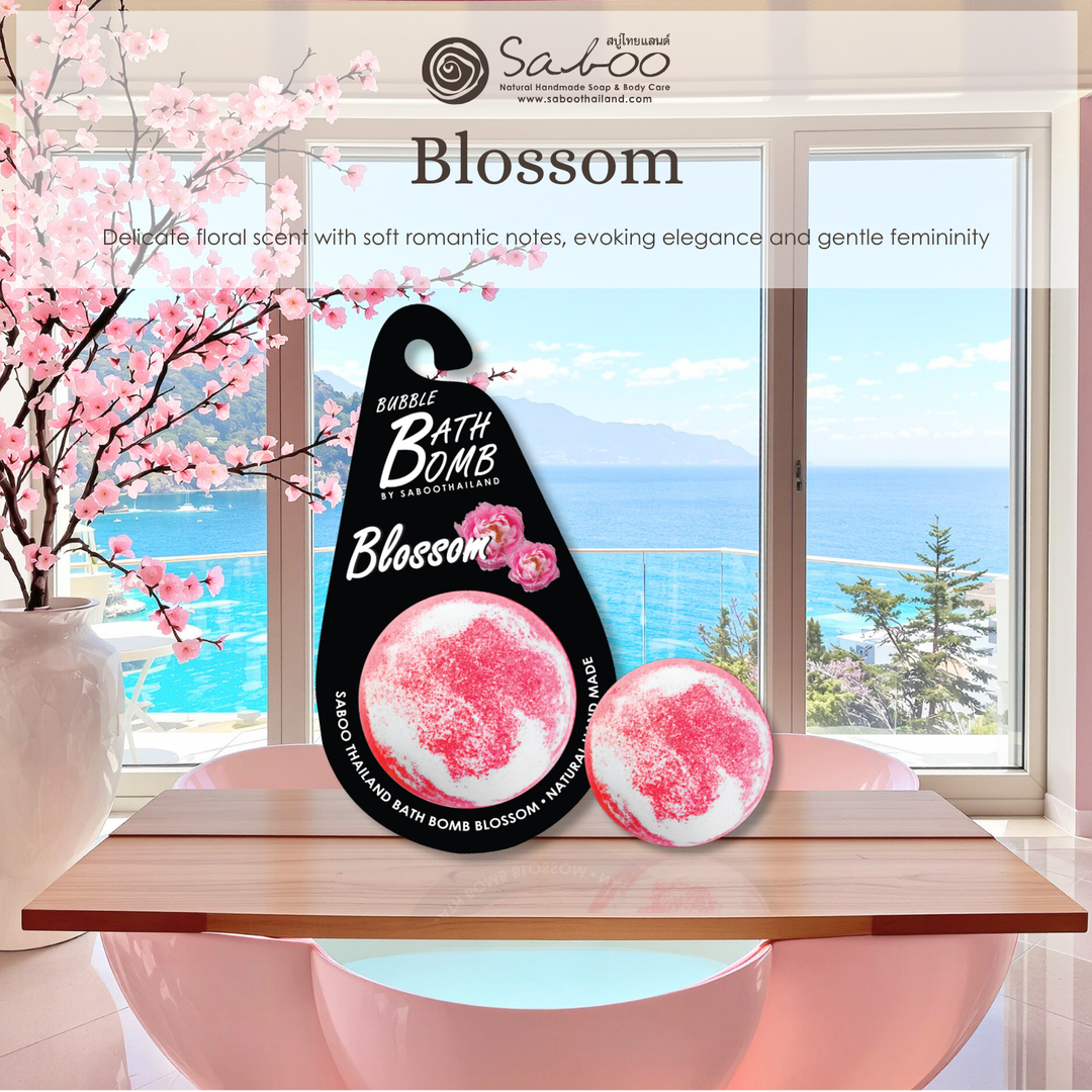 Bubble Bath Bomb - Black Package - 150g - Blossom