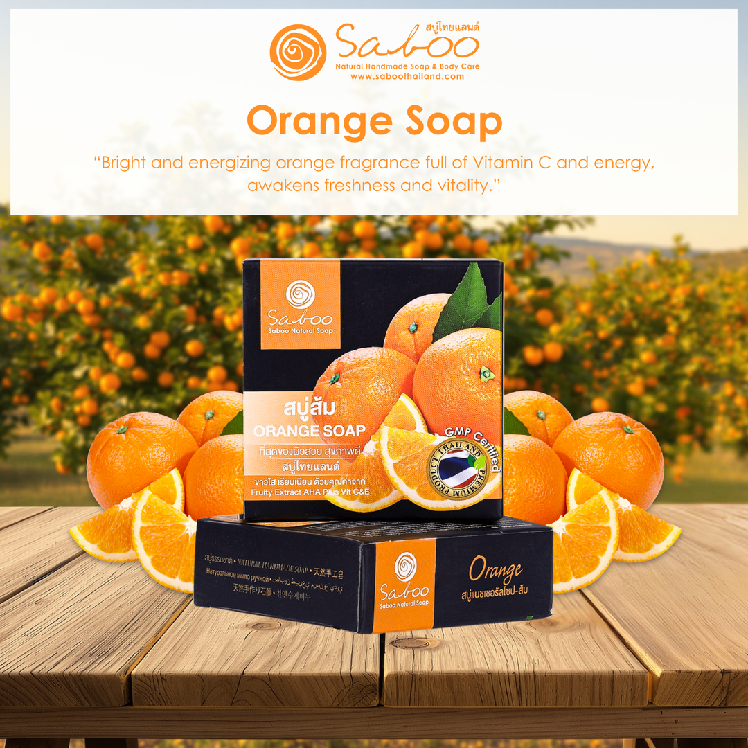 Premium Soap - Black Box Package - 100g - Orange