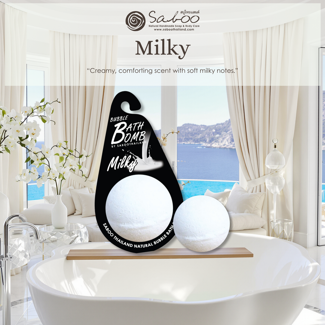 Bubble Bath Bomb - Black Package - 150g - Milky