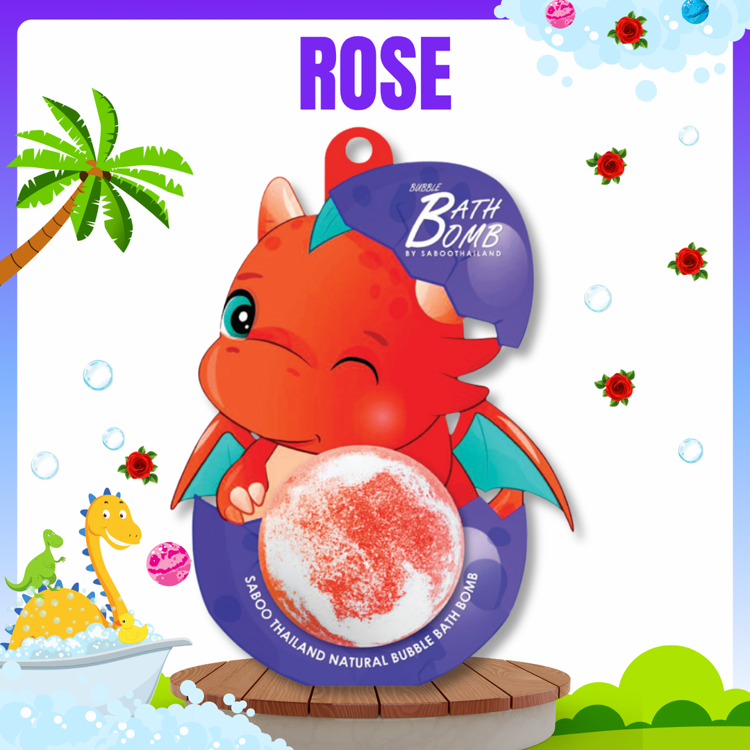 Bubble Bath Bomb - Dinosaur Package - 150g - Rose