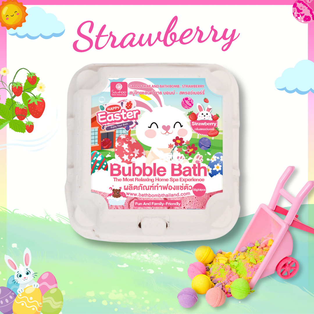 Bubble Bath Bomb - 4PCS Easter Package - 150g - Strawberry