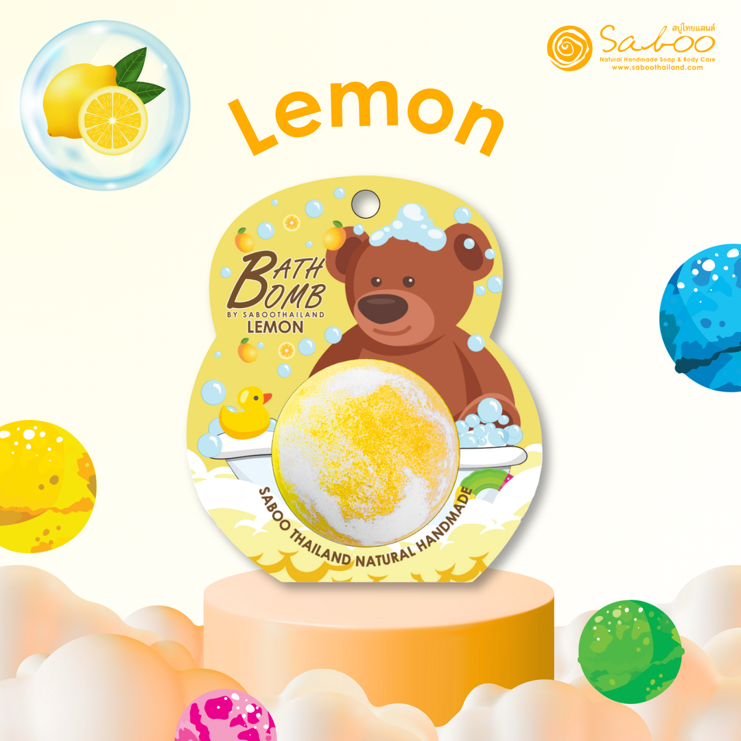 Bubble Bath Bomb - Bear Package - 150g - Lemon