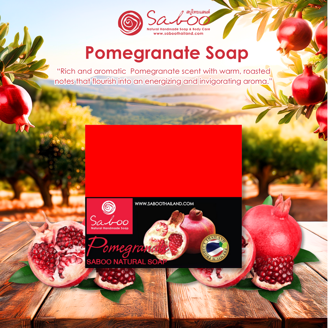 Natural Soap - Square Shape - 100g - Pomegranate