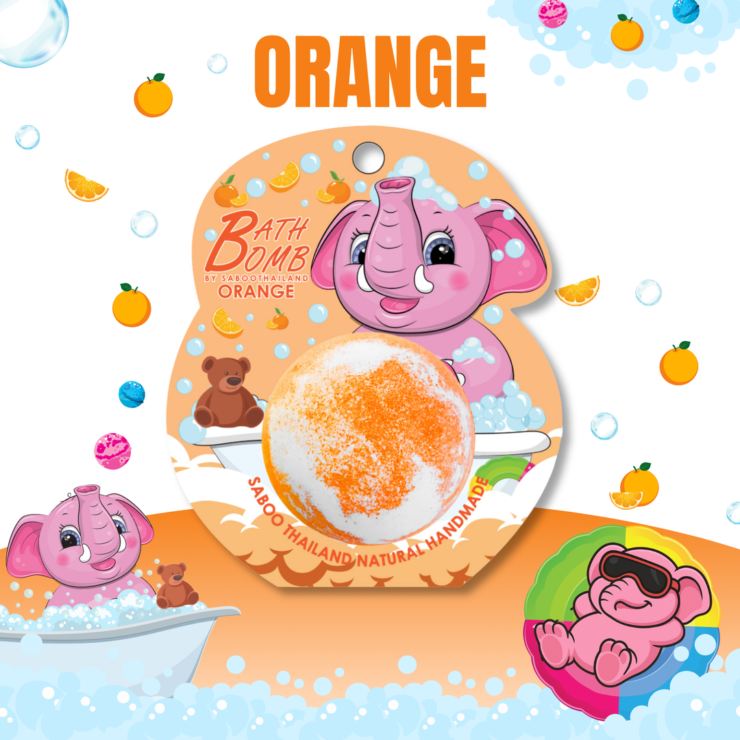Bubble Bath Bomb - Elephant Package - 150g - Orange