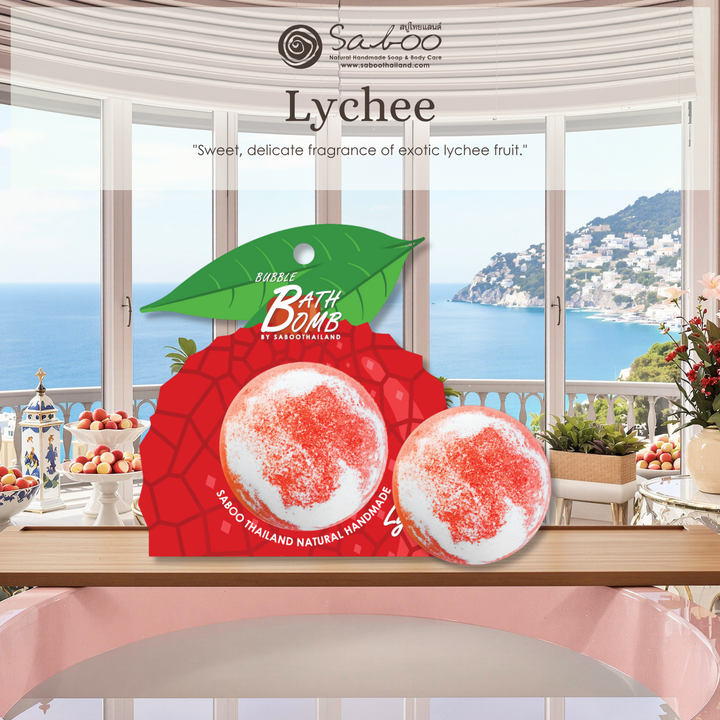 Bubble Bath Bomb - Fruit Package - 150g - Lychee