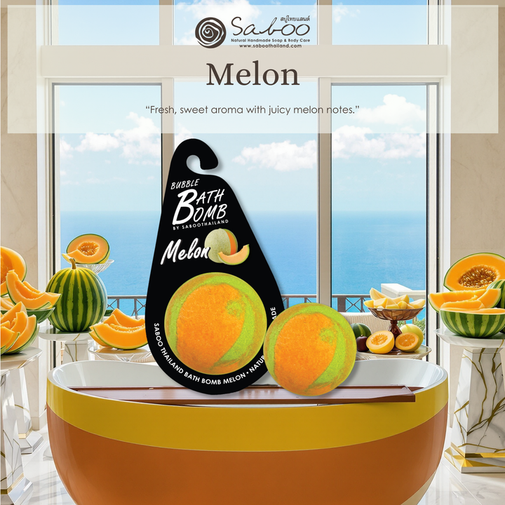 Bubble Bath Bomb - Black Package - 150g - Melon