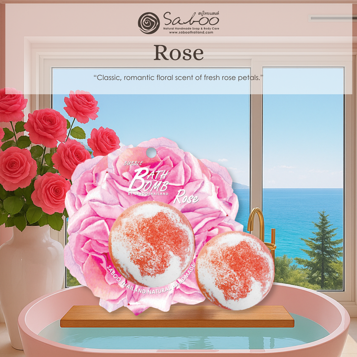 Bubble Bath Bomb - Flower Package - 150g - Rose
