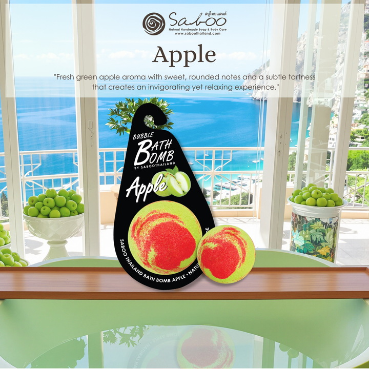 Bubble Bath Bomb - Black Package - 150g - Apple