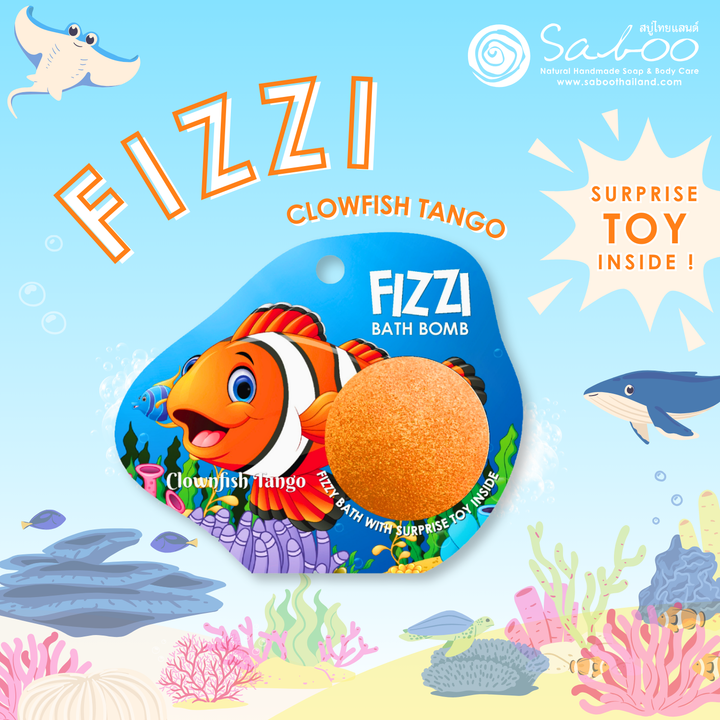 Fizzy Bath Bomb - Sea Animal Package - 100g - Clowfish Tango