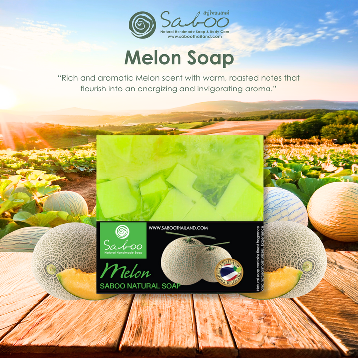 Natural Soap - Square Shape - 100g - Melon