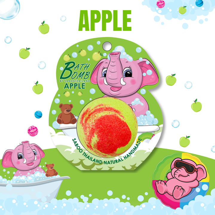 Bubble Bath Bomb - Elephant Package - 150g - Apple