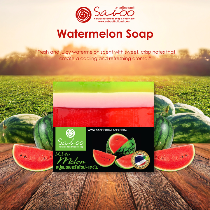 Natural Soap - Square Shape - 100g - Watermelon