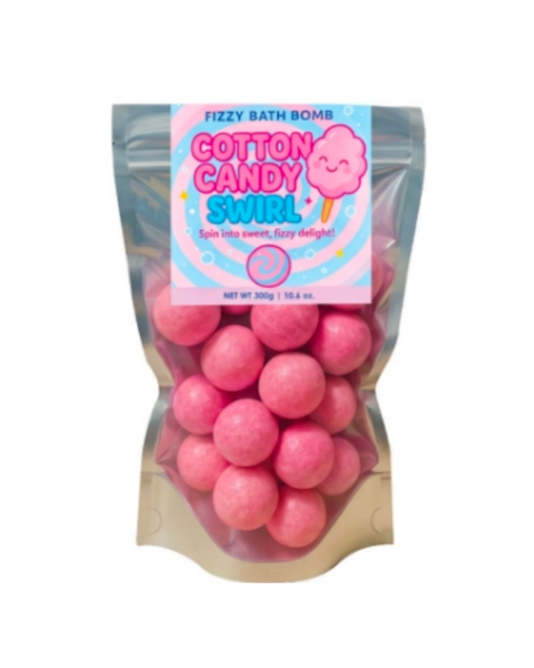 FIZZY BATH BOMB 300 G - Cotton Candy Swirl