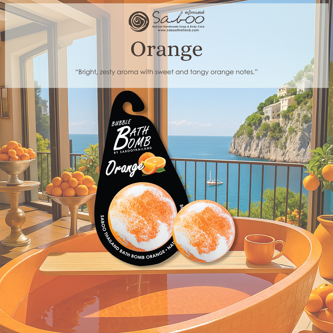 Bubble Bath Bomb - Black Package - 150g - Orange