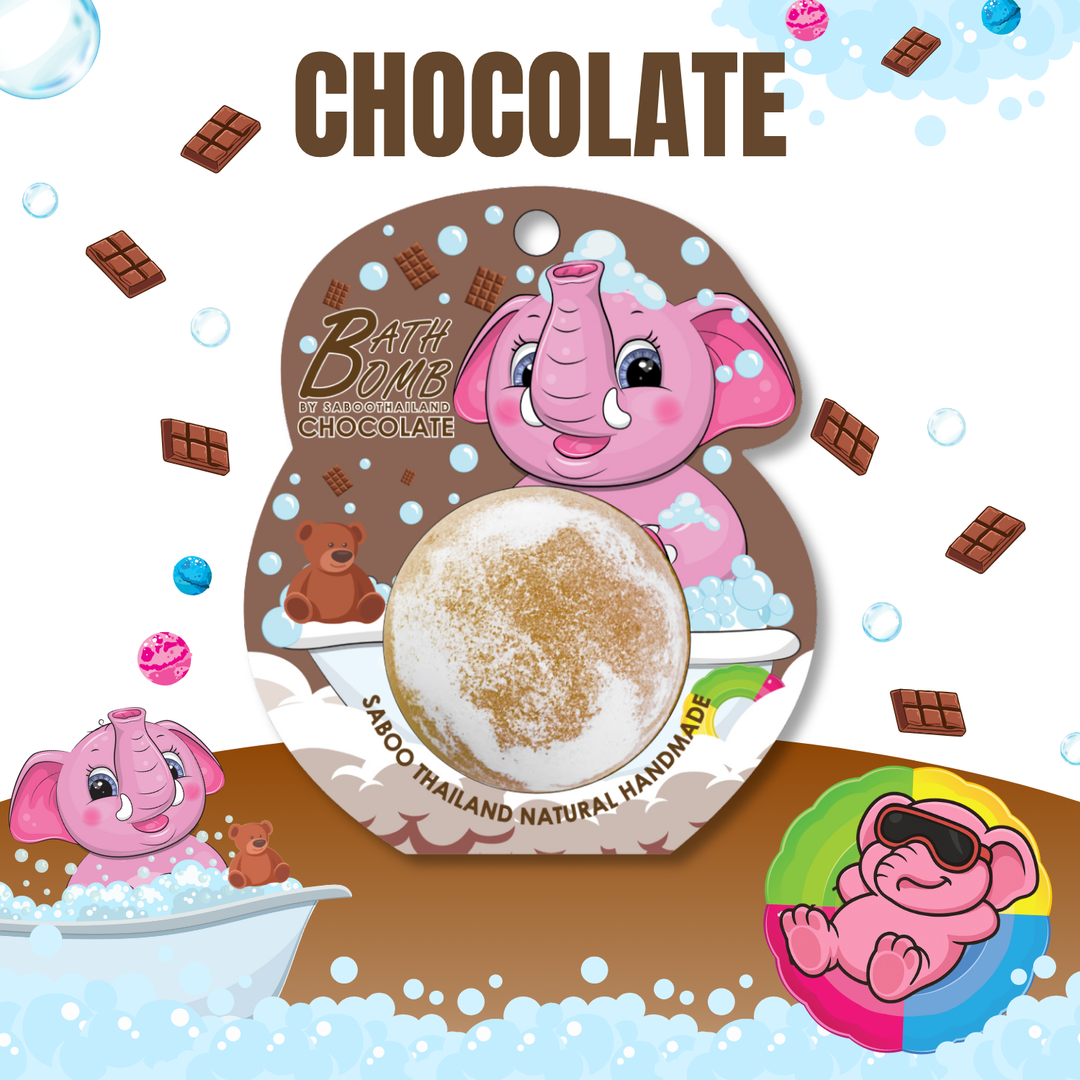 Bubble Bath Bomb - Elephant Package - 150g - Chocolate