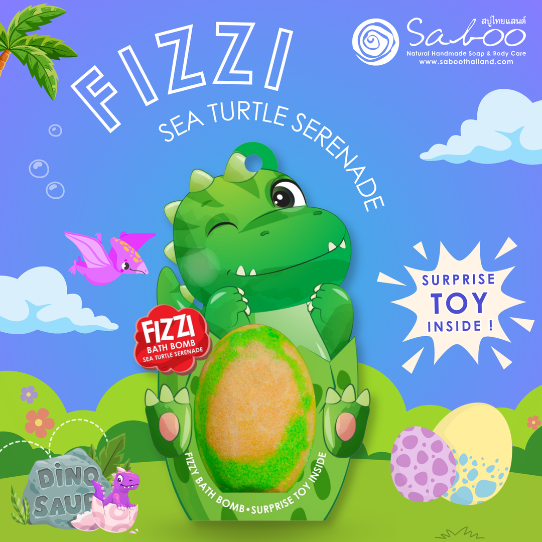 Fizzy Bath Bomb - Dinosaur Package - 180g - Sea Turtle Serenade