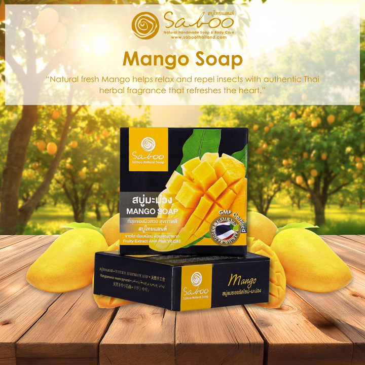 Premium Soap - Black Box Package - 100g - Mango