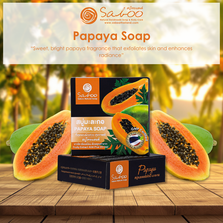 Premium Soap - Black Box Package - 100g - Papaya