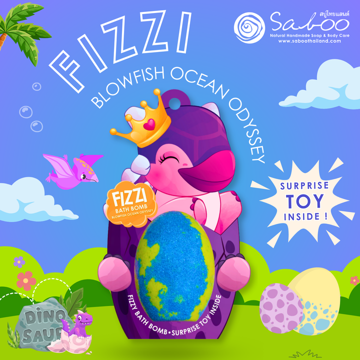 Fizzy Bath Bomb - Dinosaur Package - 180g - Blowfish Ocean Odyssey