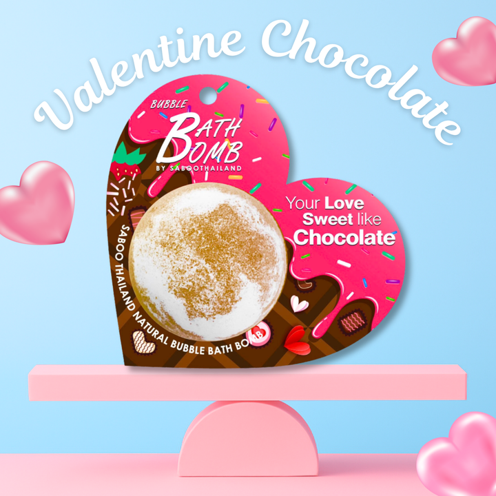 Bubble Bath Bomb - Valentine Package - 150g - Chocolate