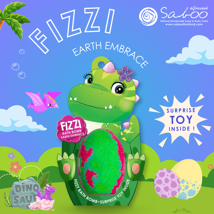 Fizzy Bath Bomb - Dinosaur Package - 180g - Earth Embrace