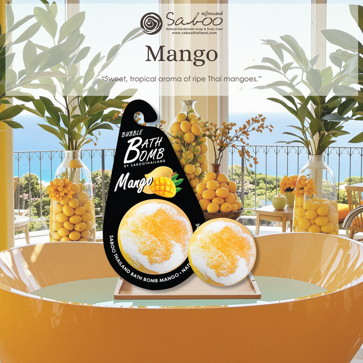 Bubble Bath Bomb - Black Package - 150g - Mango