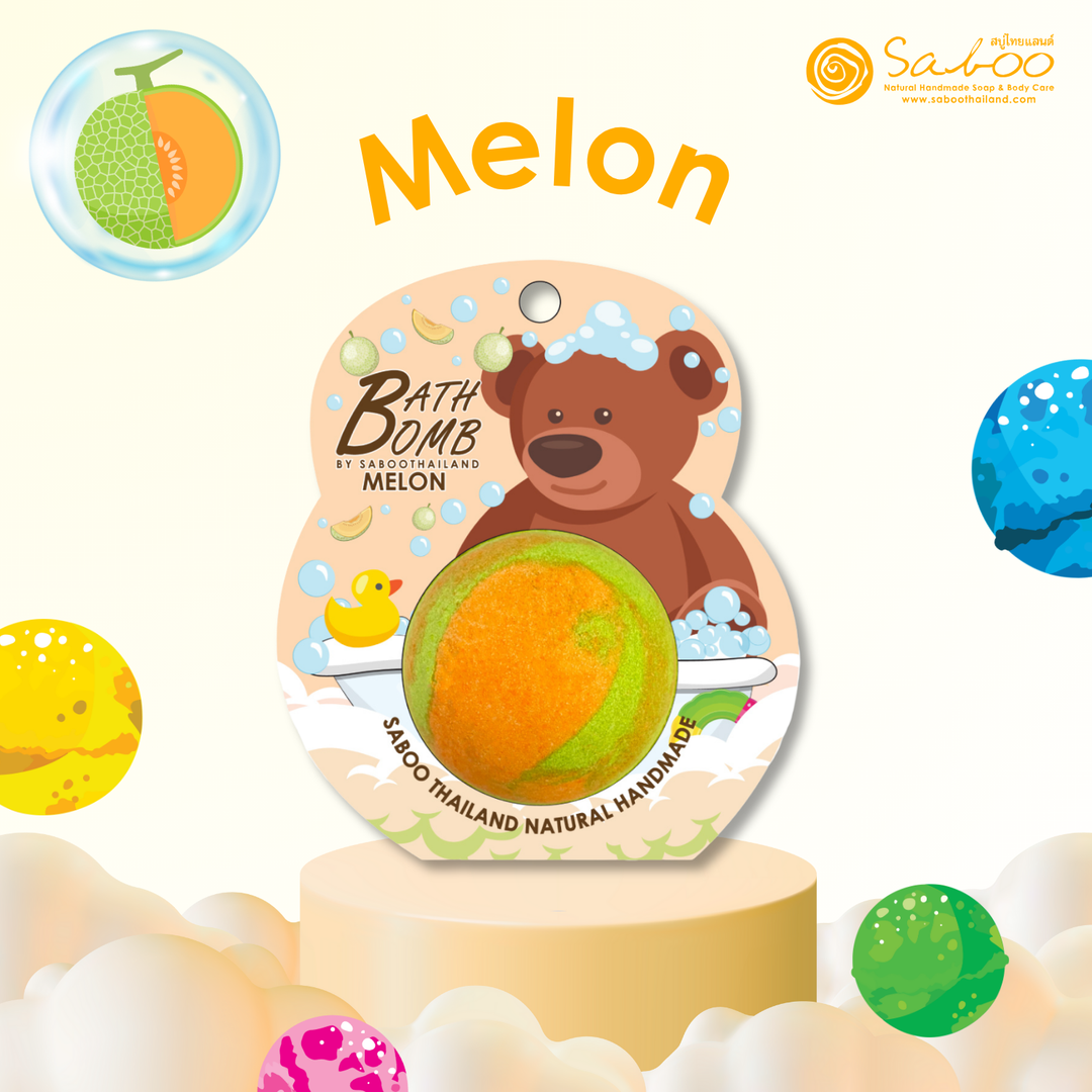 Bubble Bath Bomb - Bear Package - 150g - Melon
