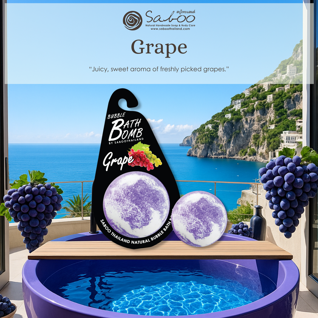 Bubble Bath Bomb - Black Package - 150g - Grape
