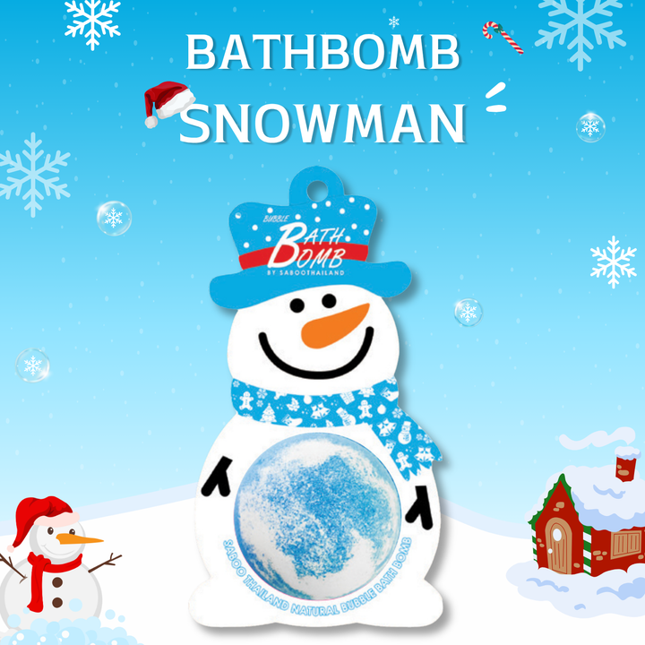 Bubble Bath Bomb - Christmas Snow Man - 150g - Ocean