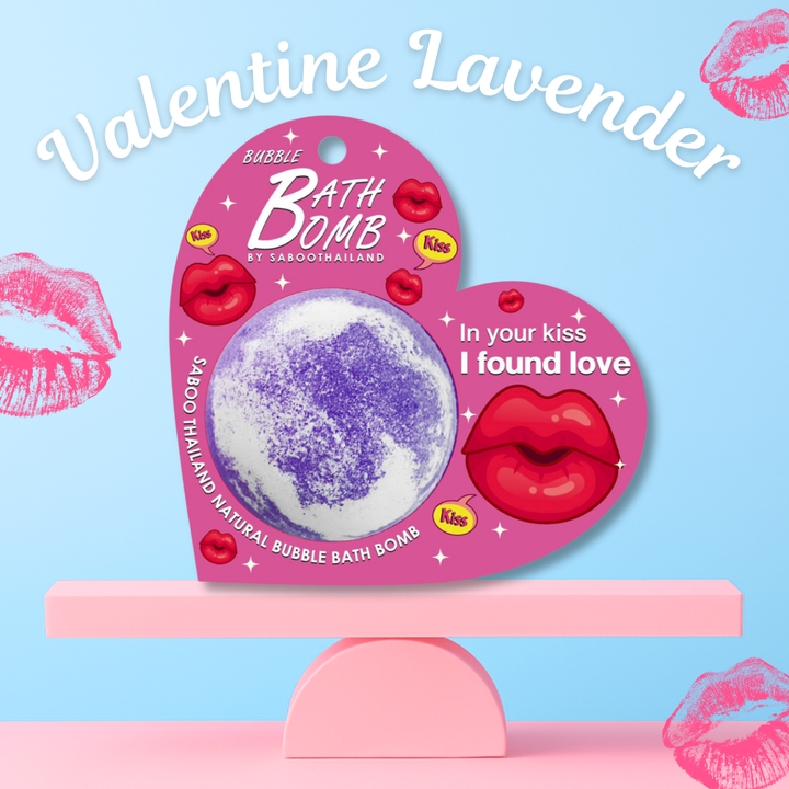 Bubble Bath Bomb - Valentine Package - 150g - Lavender