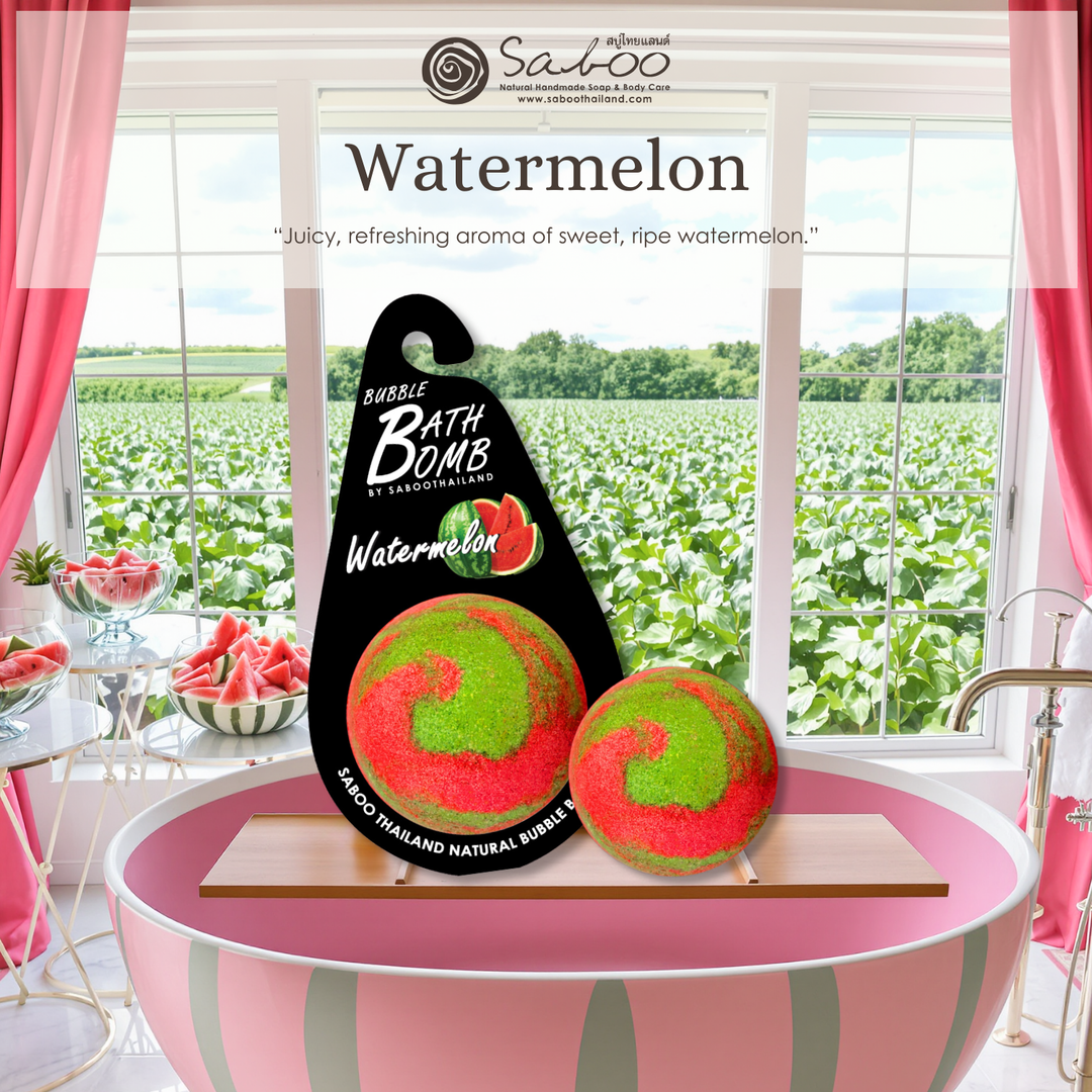 Bubble Bath Bomb - Black Package - 150g - Watermelon