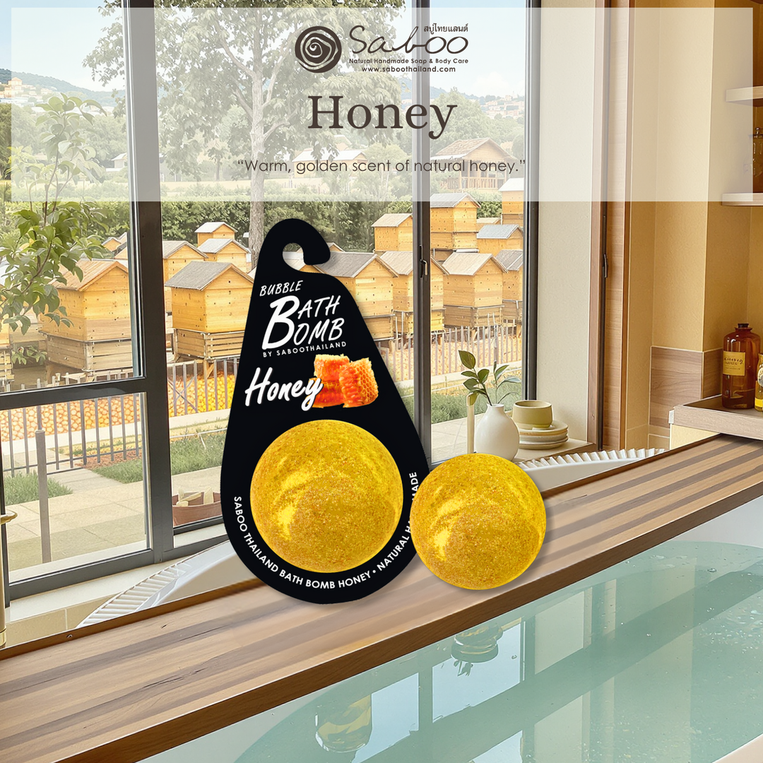 Bubble Bath Bomb - Black Package - 150g - Honey