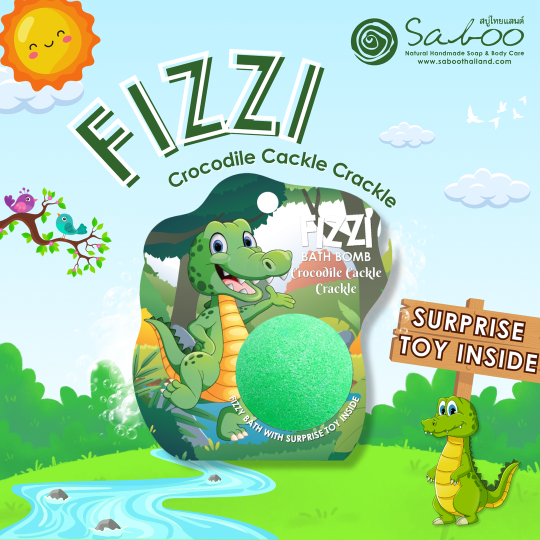 Fizzy Bath Bomb - Jungle Package - 100g - Crocodile Cackle Crackle